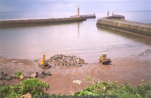 Coastal protection work in progress